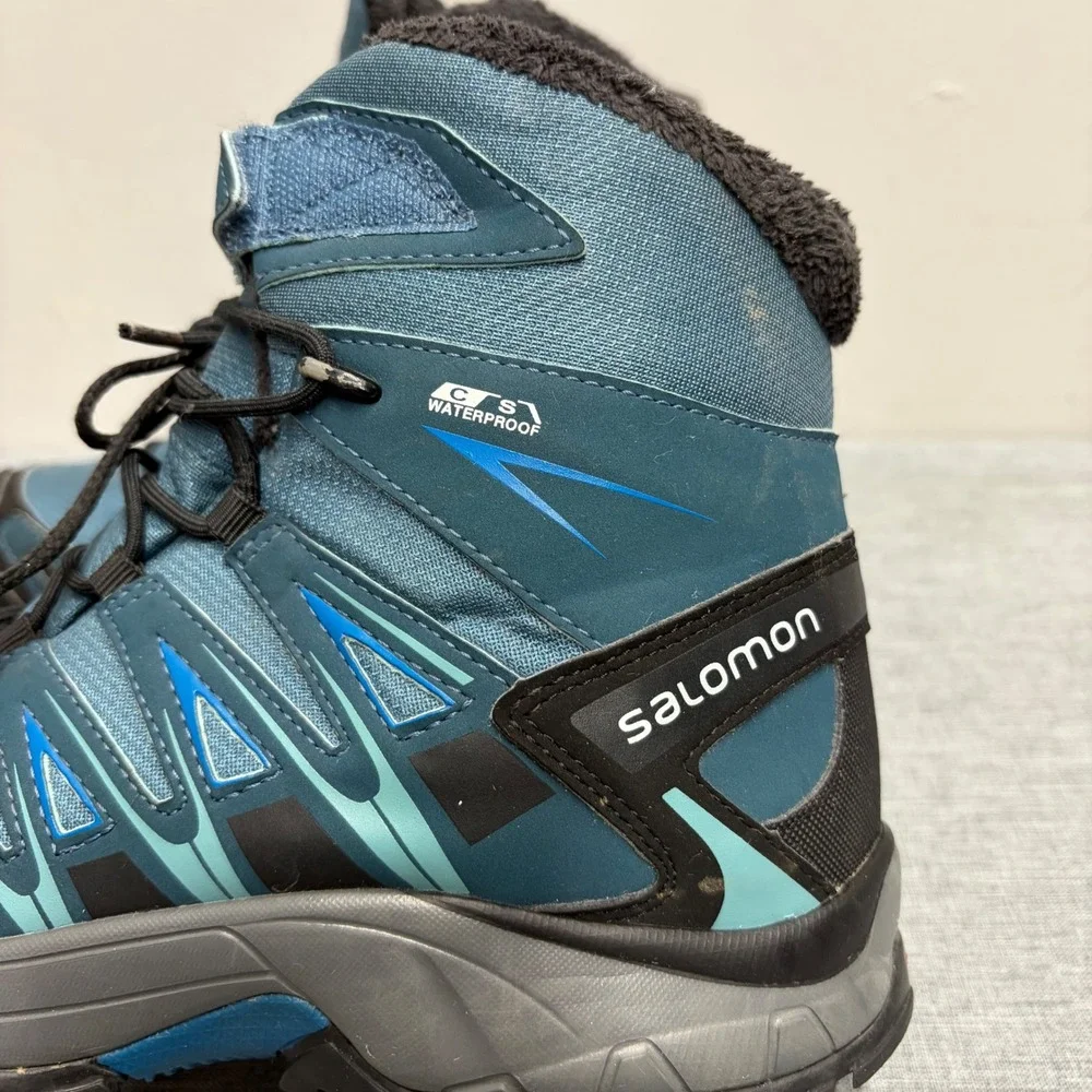 Salomon XA Pro Waterproof Boots Kids 4 Blue 398458 Insulated Winter Hiking